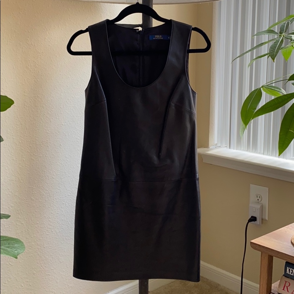 Ralph Lauren Cow Leather Shift Dress